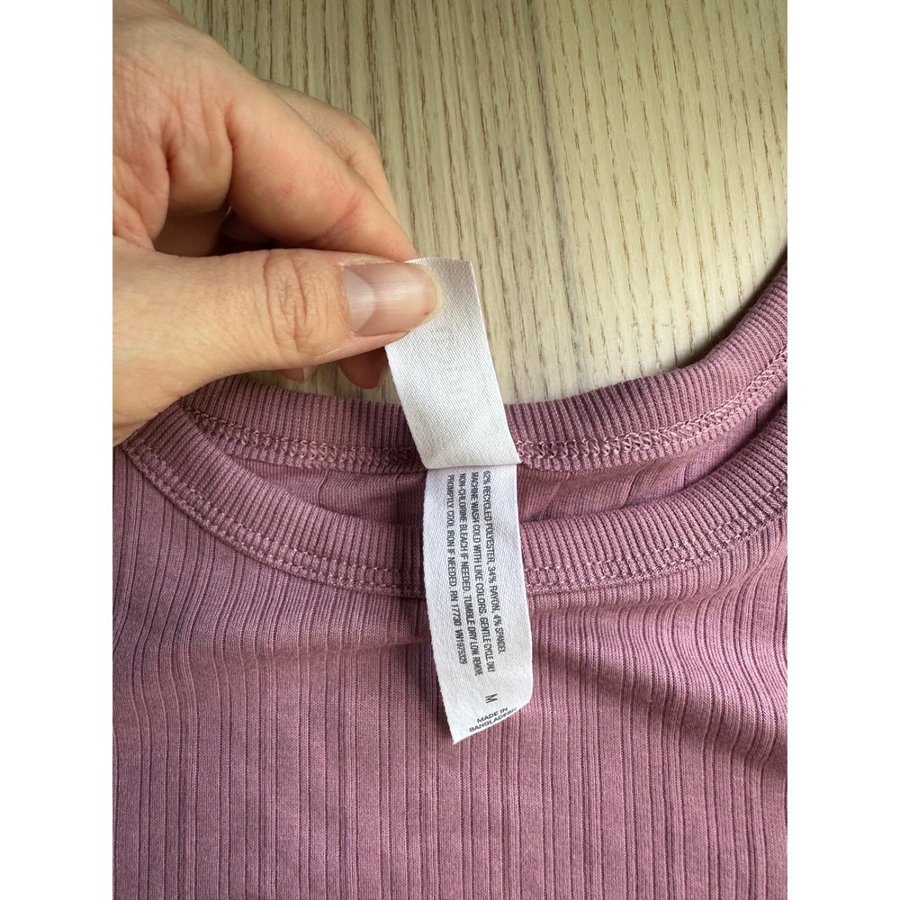 Auden Womens Mauve Purple Ribbed Pajama Set Tank Top and Shorts Size Medium - Picture 8 of 8